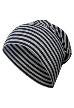 OCS Slouch-Beanie Melange geringelt aus Bio-Baumwolle