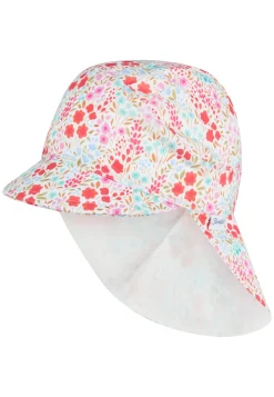 Schirmmütze mit Nackenschutz Blumen