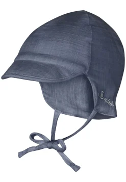 Schirmmütze mit Nackenschutz aus Musselin
