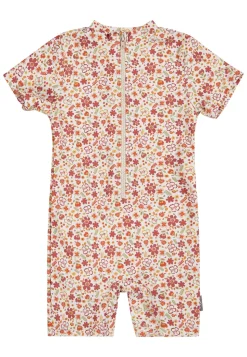 Schwimmanzug Blumen kurzarm UV-Schutz 50+