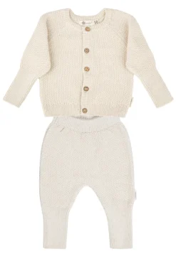 Set Jacke und Hose Strick Baumwolle