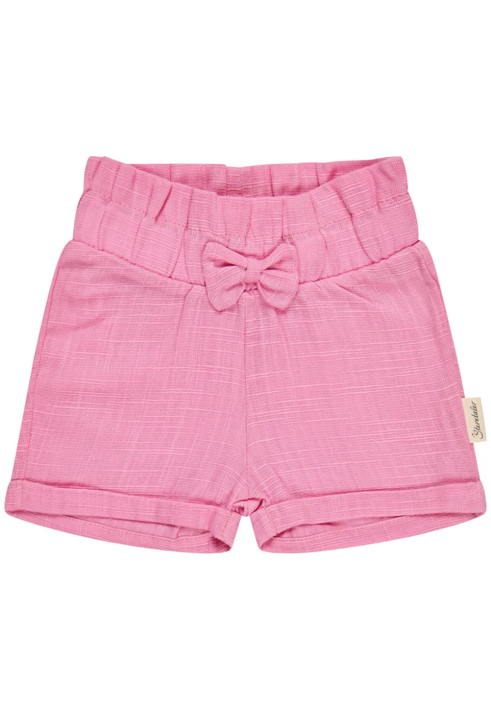 Shorts Leinenoptik mit Schleife