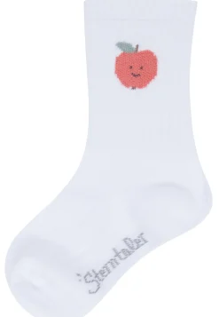 Socken Apfel – Lang mit Rippen & Apfelmotiv