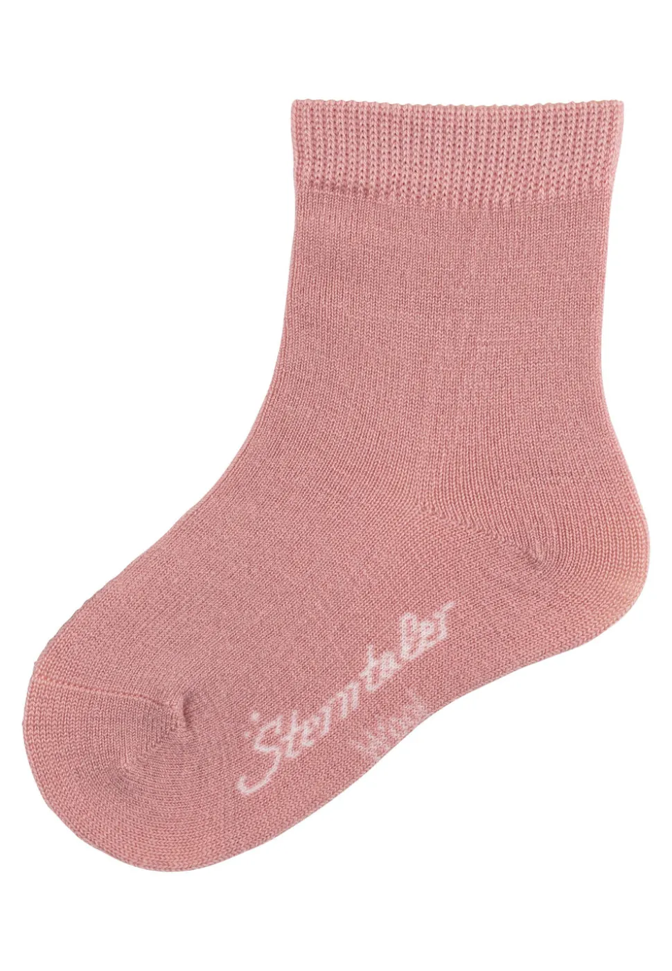 Socken aus Wolle uni mit Elastikbund