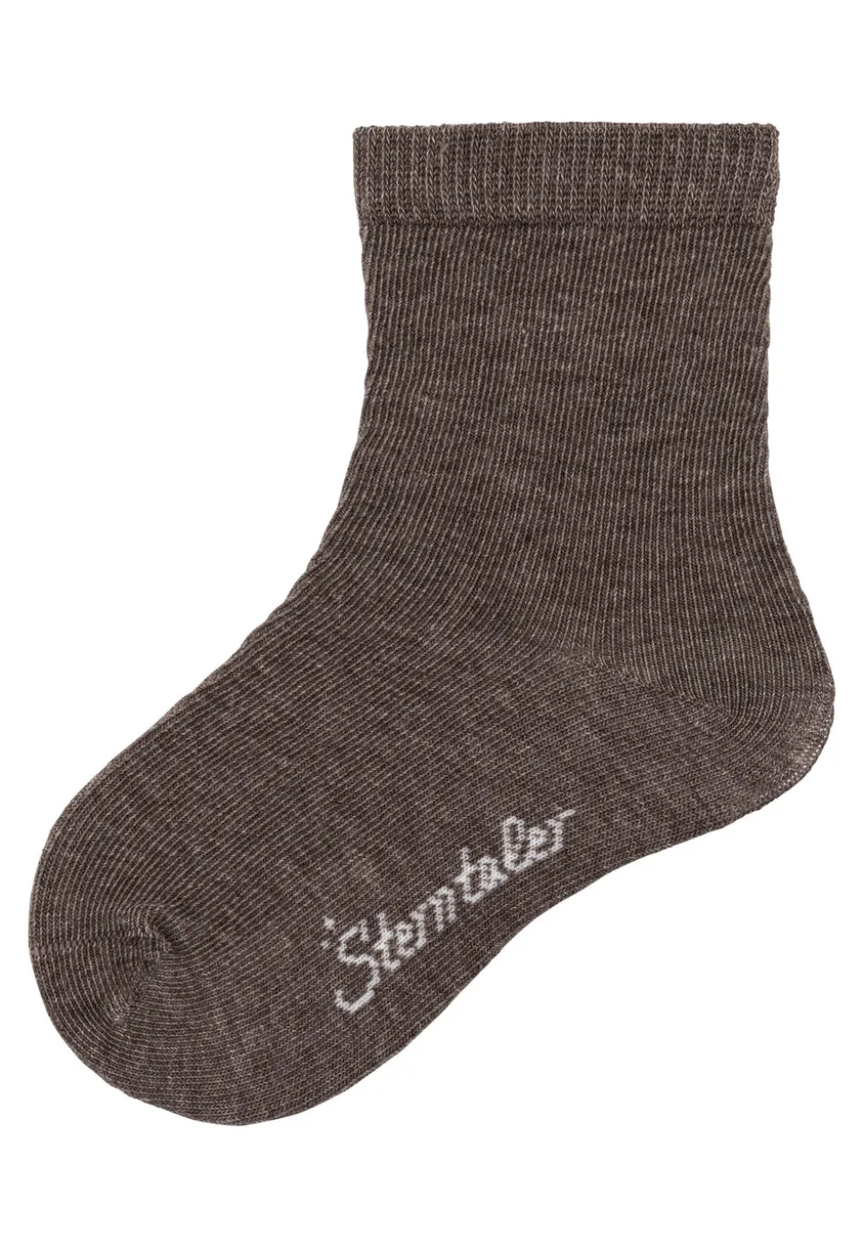 Socken aus Wolle uni mit Elastikbund