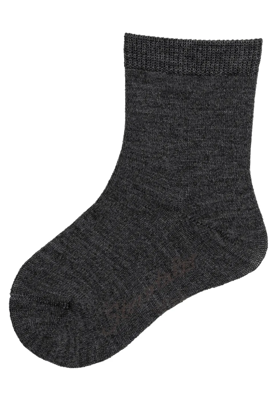 Socken aus Wolle uni mit Elastikbund