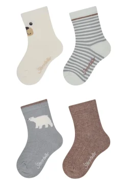 Socken 4er Pack Eisbär Ringel