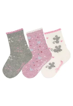 Socken 3er-Pack Katze & Maus, aus Baumwollmix