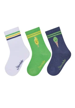 Socken 3er Pack mit Eis-Motiven
