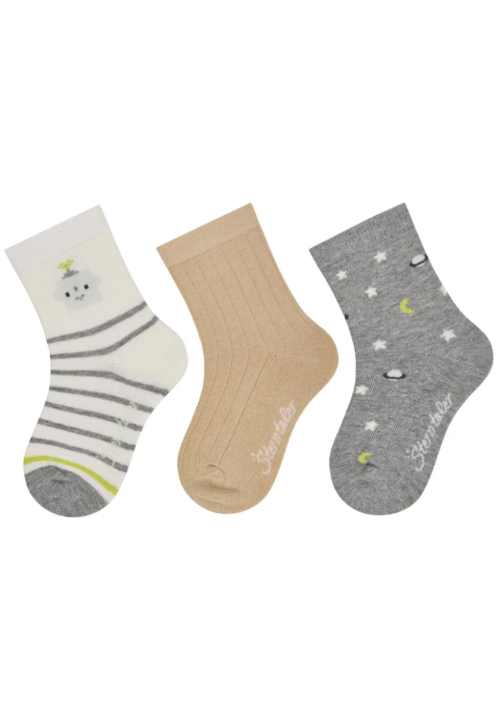 Socken 3er Pack Roboter Planeten