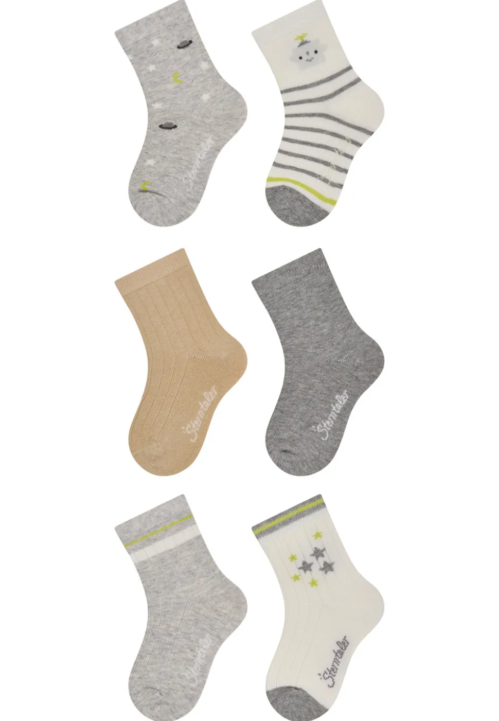 Socken 6er Pack Roboter Planeten