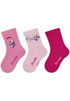 Socken 3er Pack Tukan Blumen