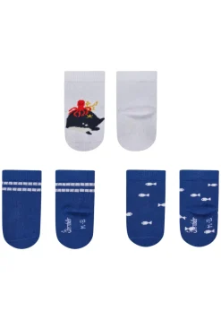Socken 3er Pack Wal Fische