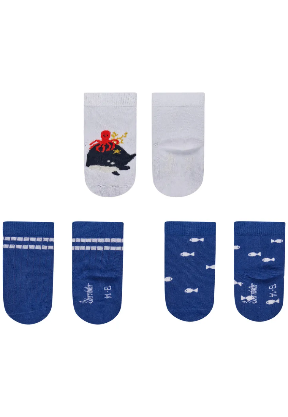 Socken 3er Pack Wal Fische