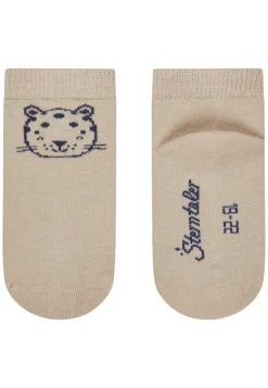 Socken kurz 3er Pack Tiger Blätter