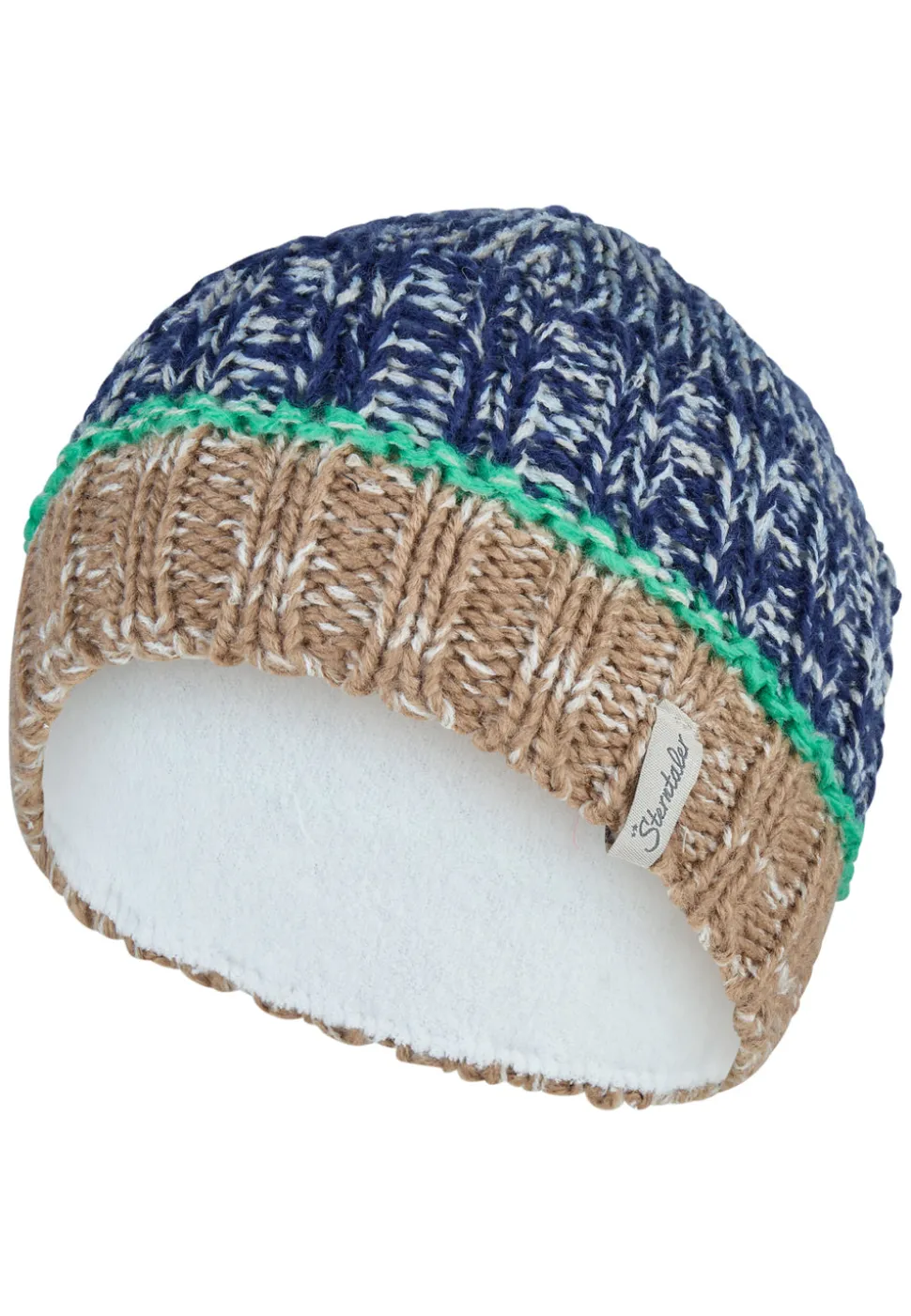 Strickmütze Farbmix mit Fleece-Futter