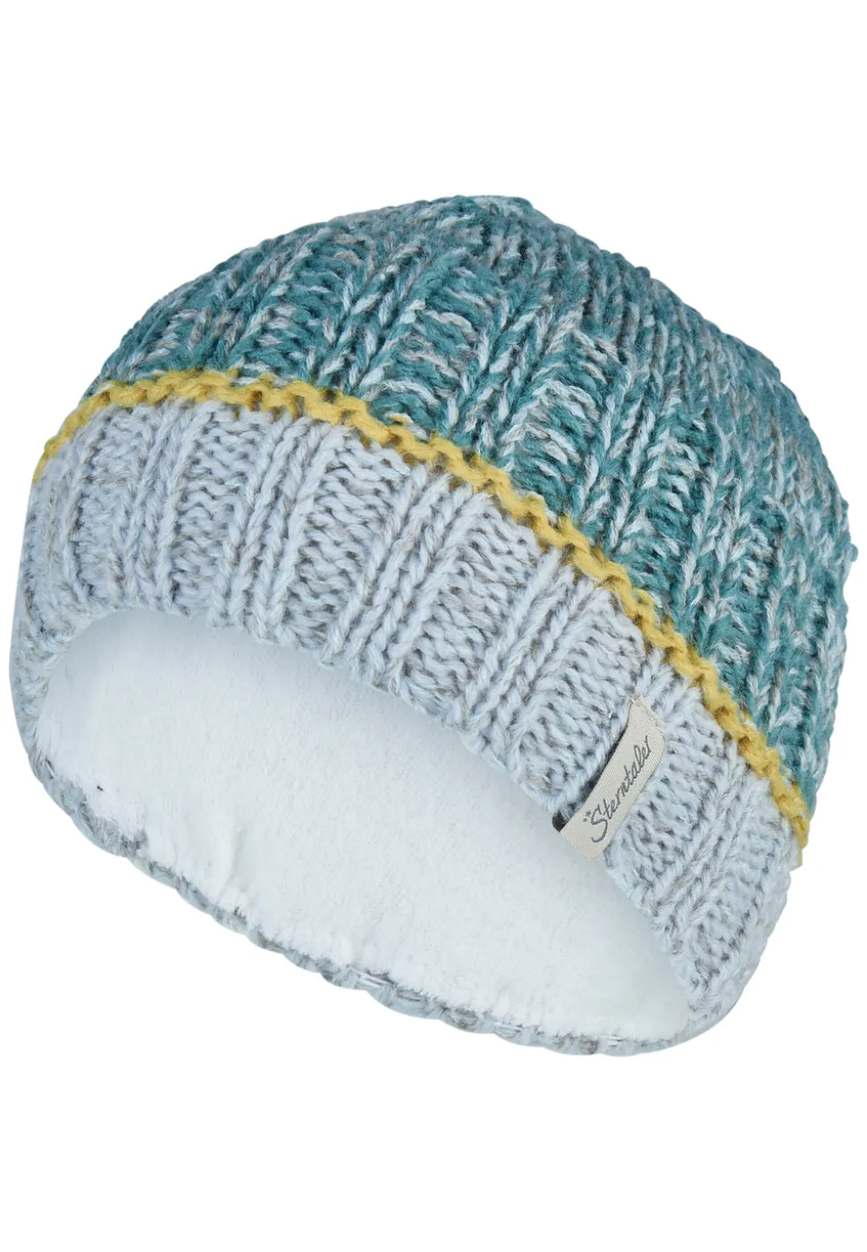 Strickmütze Farbmix mit Fleece-Futter