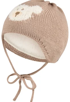 Strickmütze mit Bärchenmotiv