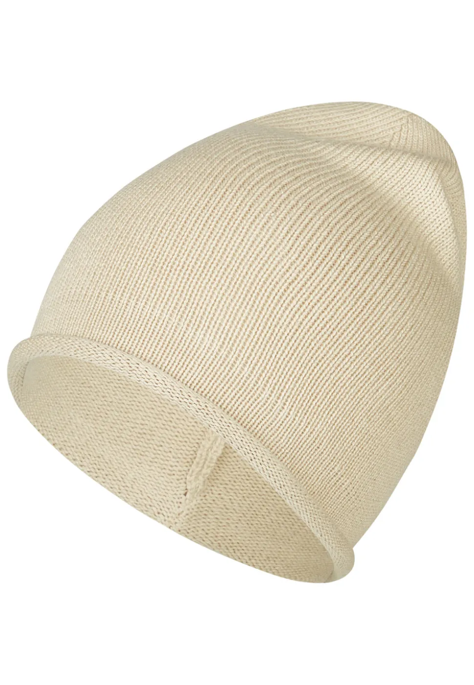 Strickmütze mit Rollrand aus Bio-Baumwolle