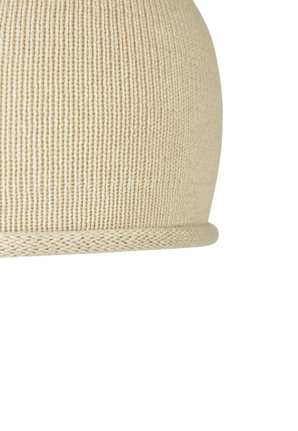 Strickmütze mit Rollrand aus Bio-Baumwolle