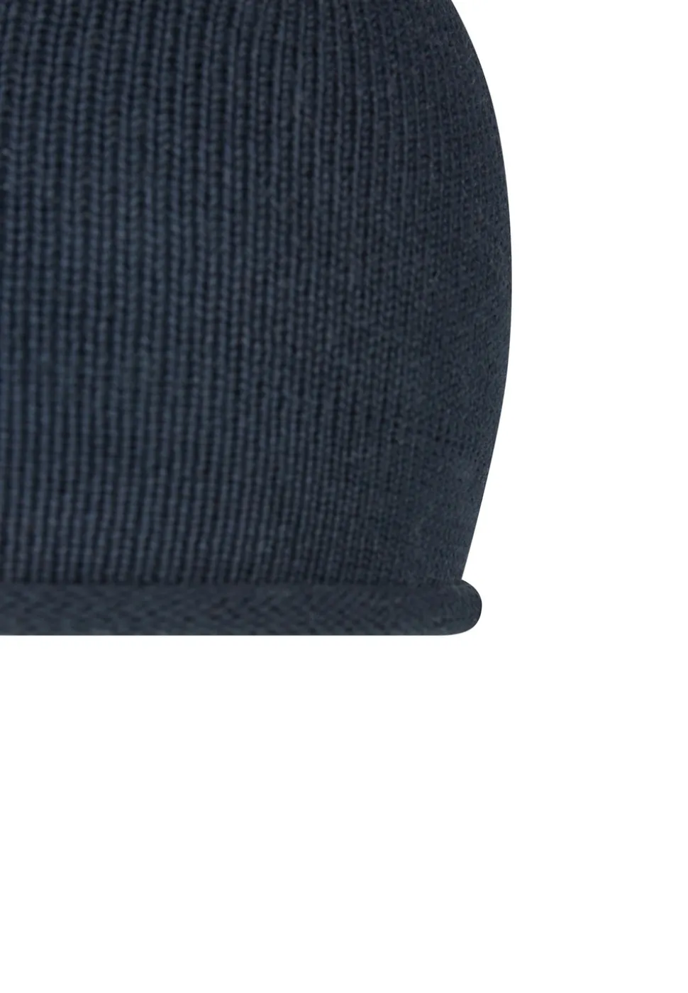Strickmütze mit Rollrand aus Bio-Baumwolle