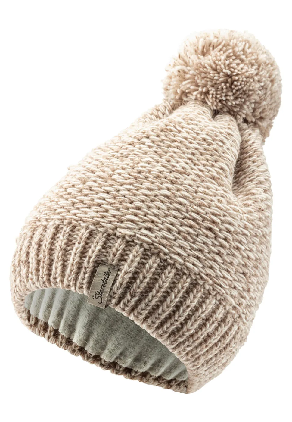 Strickmütze Multicolor mit Bommel