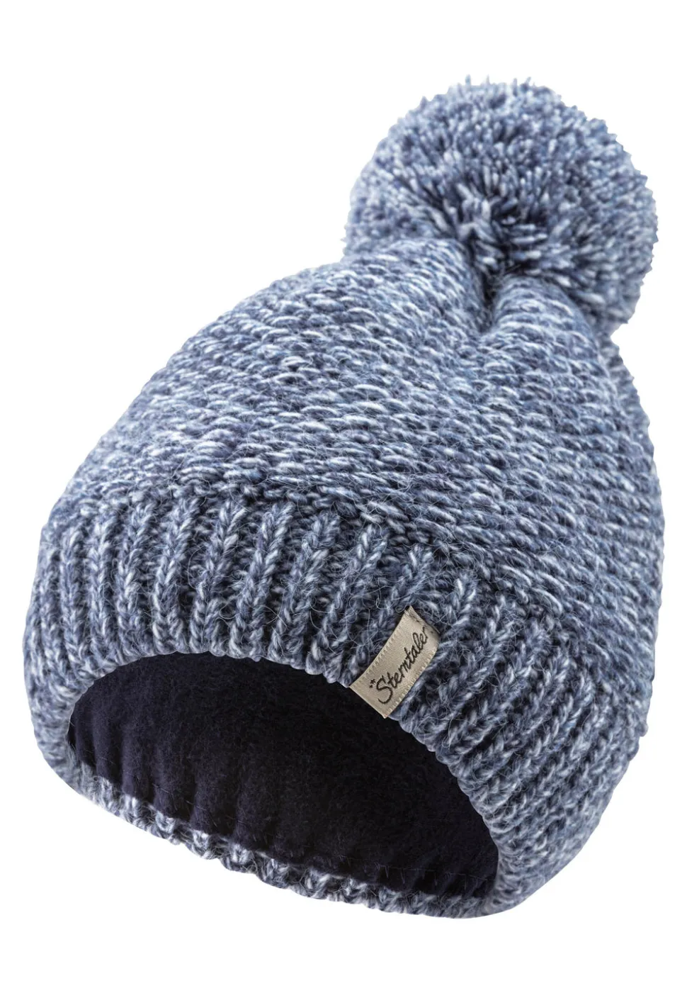Strickmütze Multicolor mit Bommel