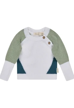 Strickpullover Colorblocking aus Baumwolle