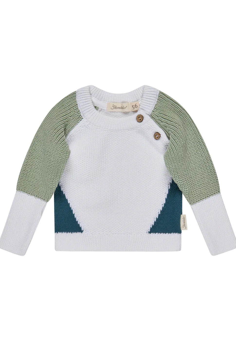Strickpullover Colorblocking aus Baumwolle