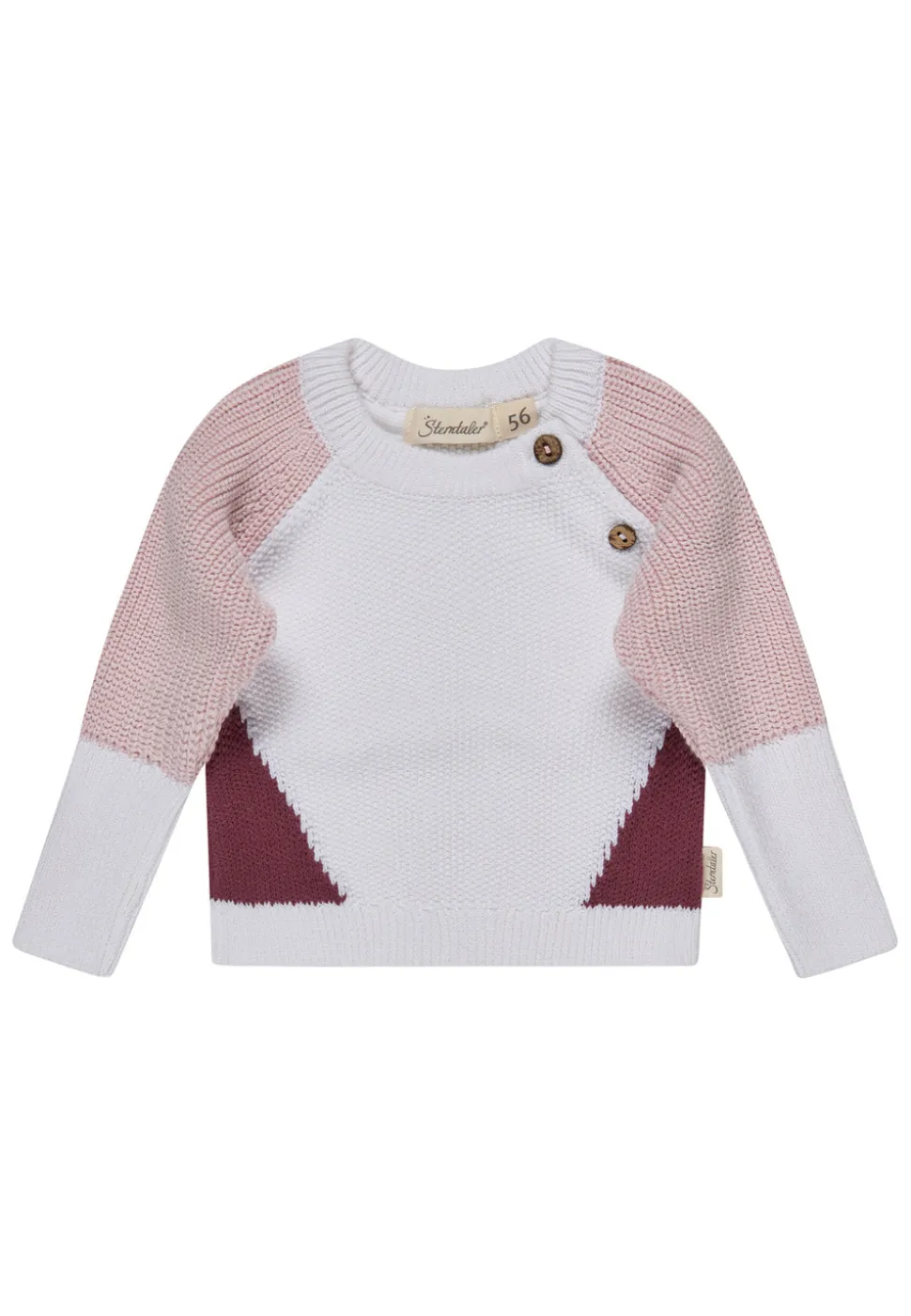 Strickpullover Colorblocking aus Baumwolle