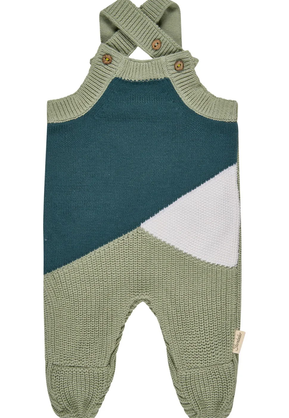Strickstrampelhose Colorblock Baumwolle