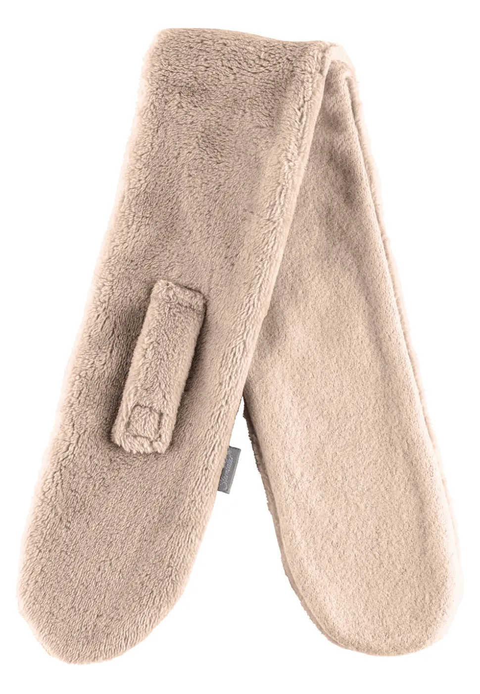 Teddyflausch-Schal mit Baumwollfleece-Futter & Klett