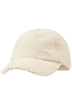 Teddyplüsch-Basecap mit Druckknopfverschluss