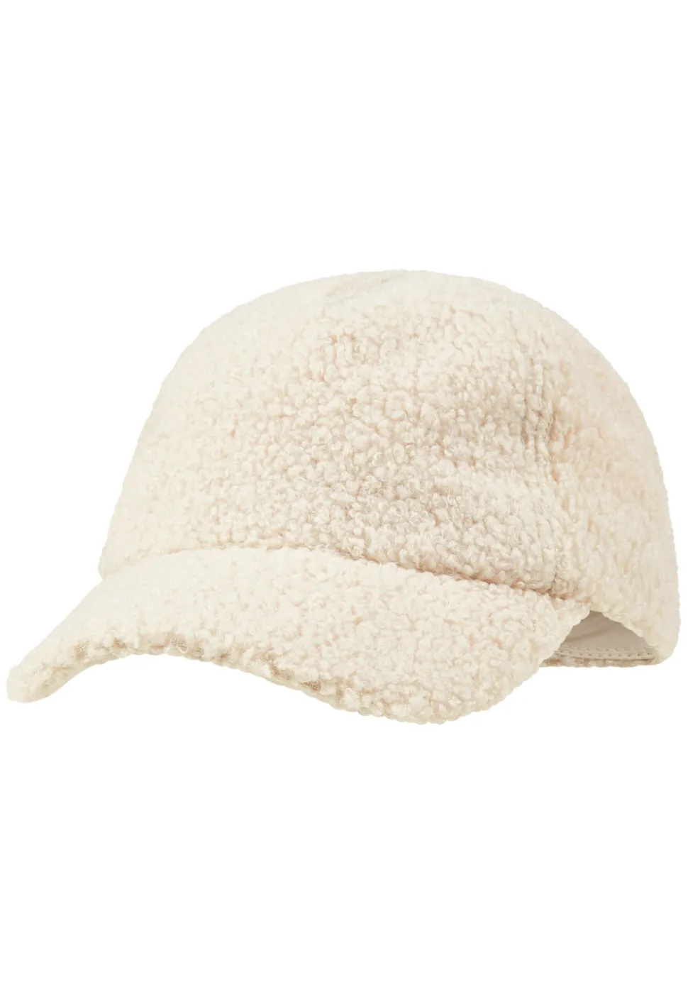 Teddyplüsch-Basecap mit Druckknopfverschluss