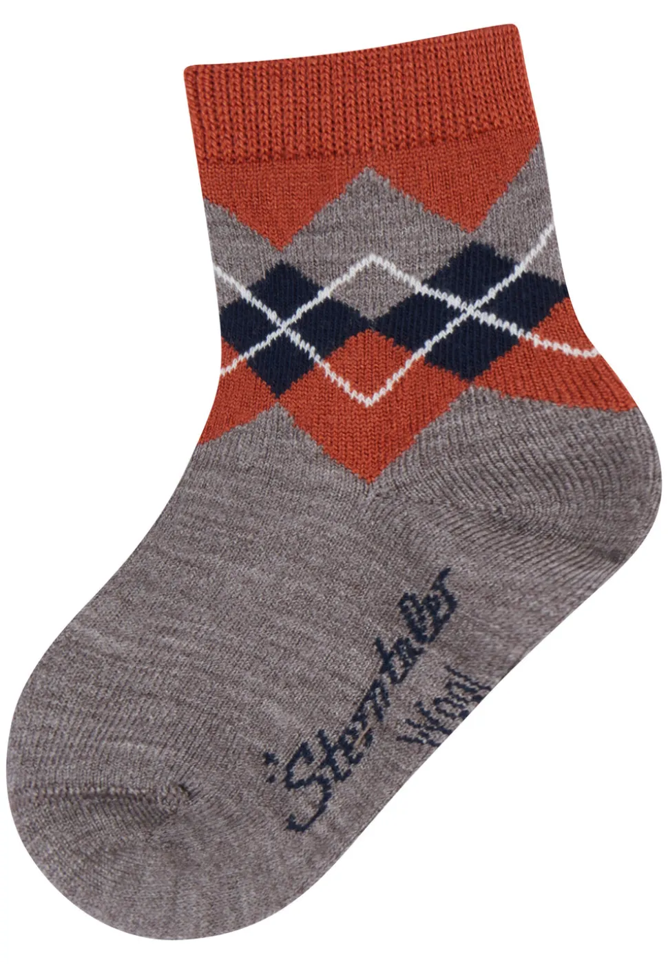 Wollsocken kariert mit hohem Wollanteil