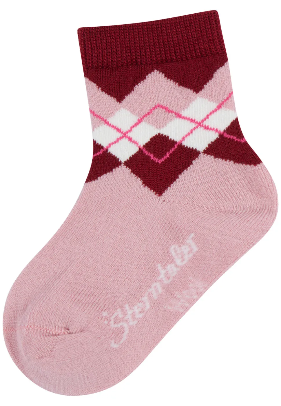 Wollsocken kariert mit hohem Wollanteil