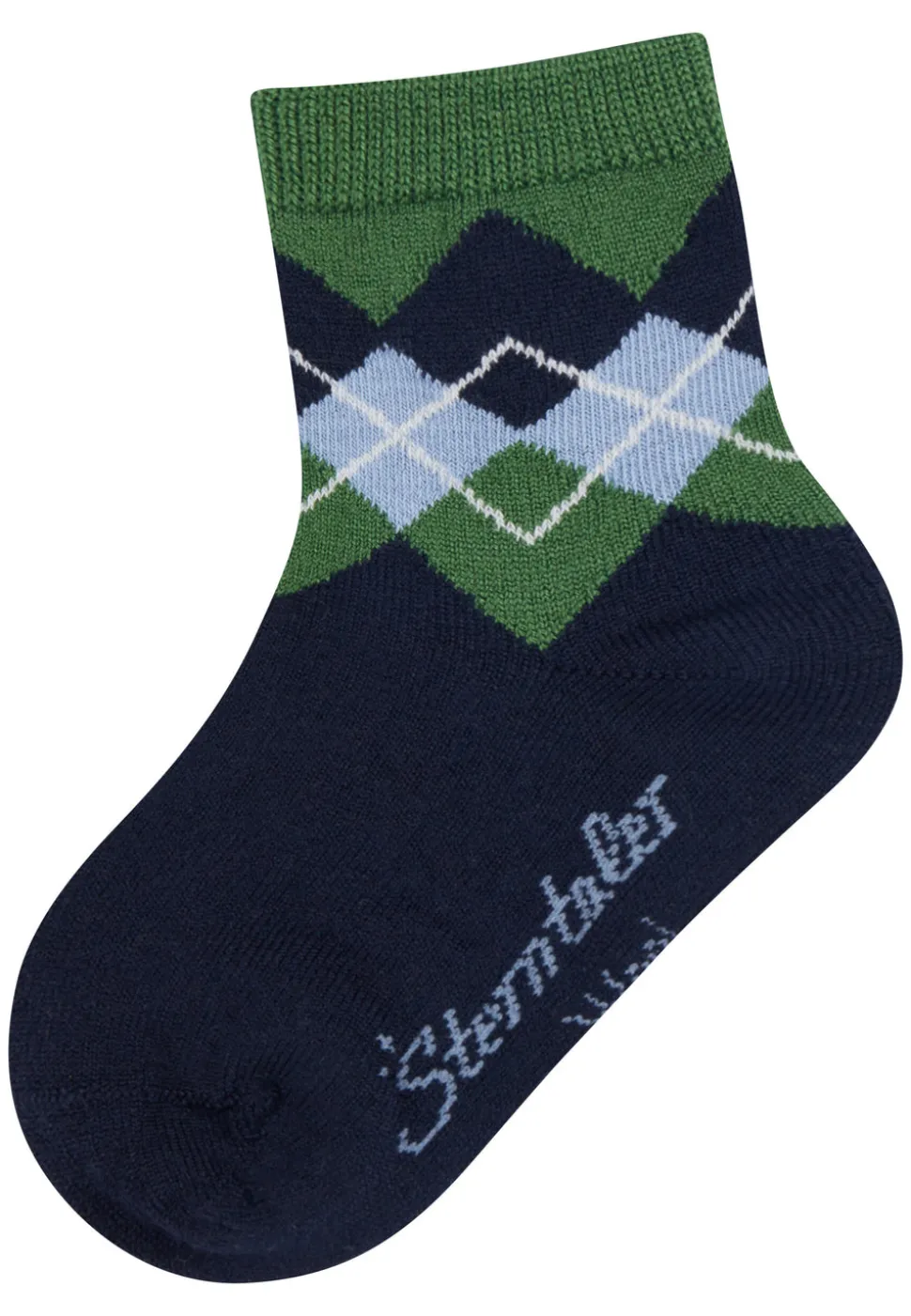 Wollsocken kariert mit hohem Wollanteil