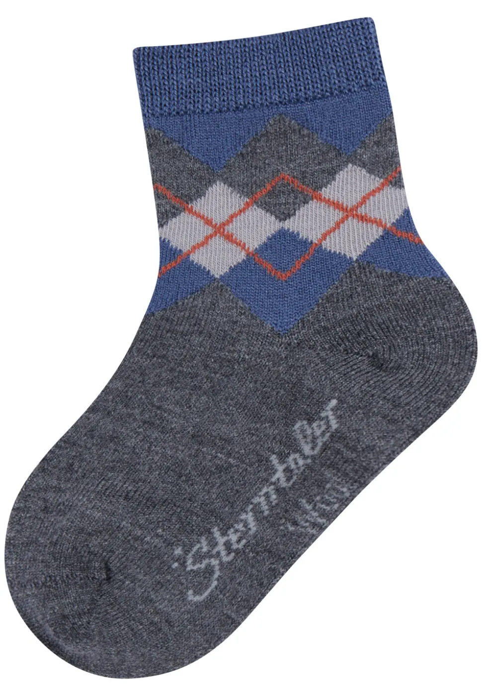 Wollsocken kariert mit hohem Wollanteil